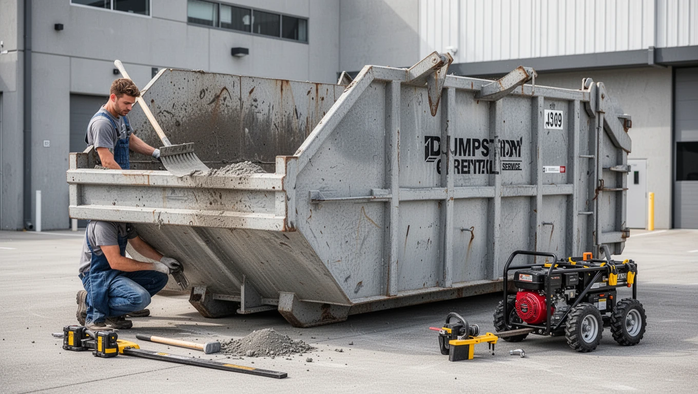 Concrete Dumpster Rental